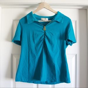 Michael Kors half zip blouse